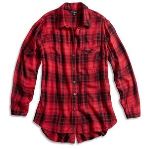 Lucky brand plaid boyfriend shirt